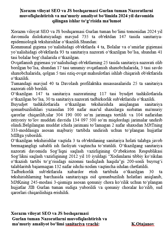 Nazjratlarni muvofiqlashtirish va ma`mutiy amaliyot bo`limi
