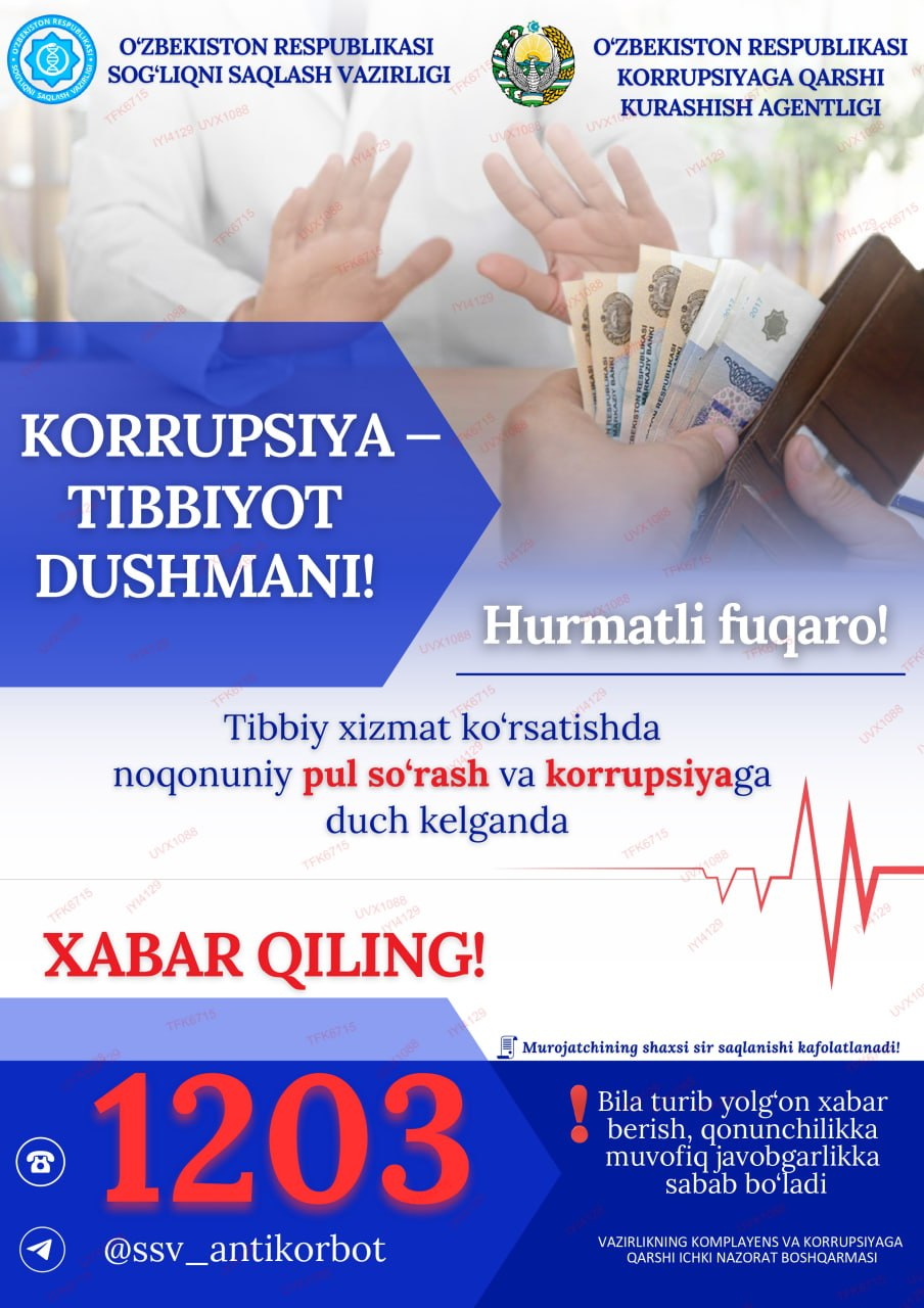 Korrupsiya tibbiyot dushmani